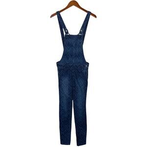 Hollister Overalls Aztec Print Blue Denim Women's XS